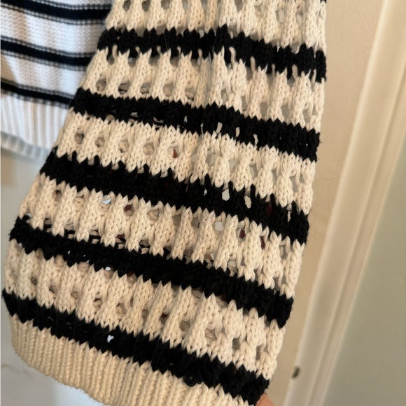 Maeve Eva Crochet Sweater Black and White, NWOT XL - Picture 4 of 13